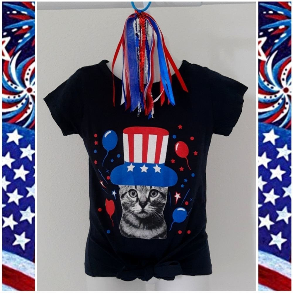 Patriotic Cat Top
